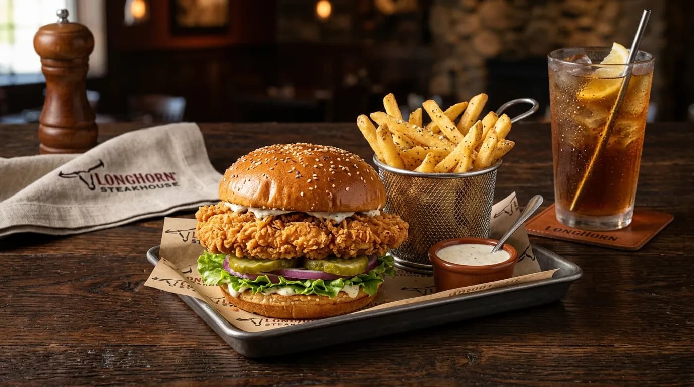 Crispy Buttermilk Chicken Sandwich Combo - Lunch Crispy Buttermilk Chicken Sandwich Combo - Lunch at LongHorn Steakhouse