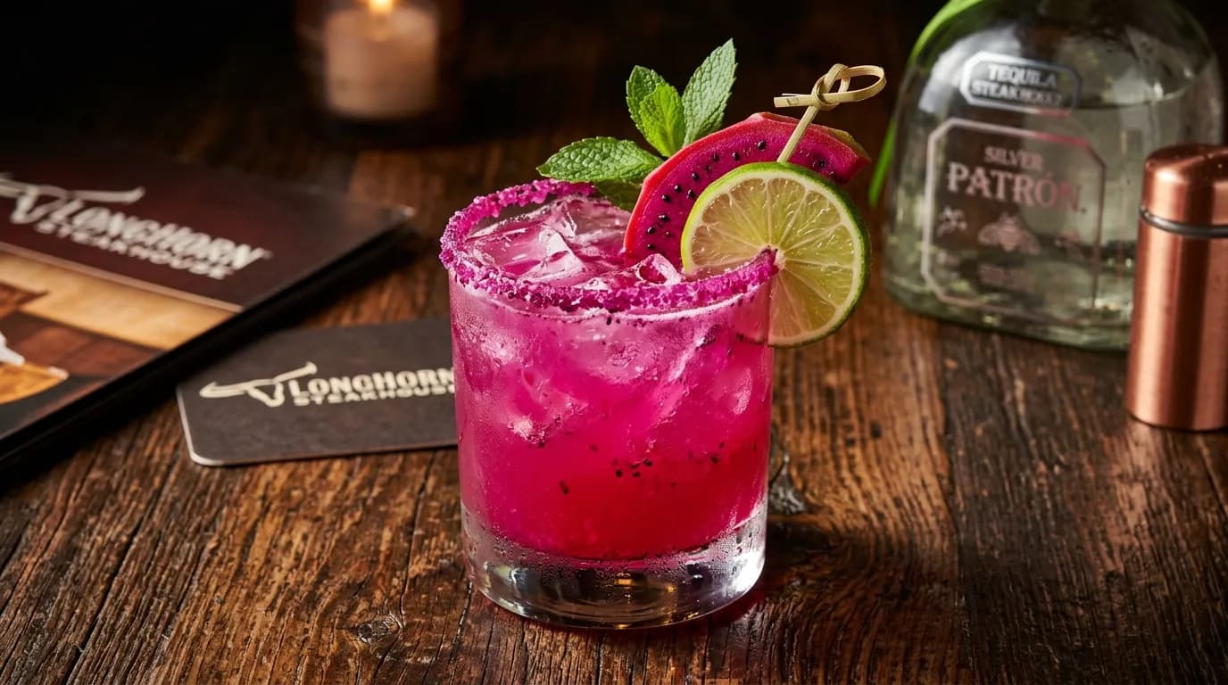 Patrón Dragon Fruit Margarita - Drinks Patrón Dragon Fruit Margarita - Drinks at LongHorn Steakhouse