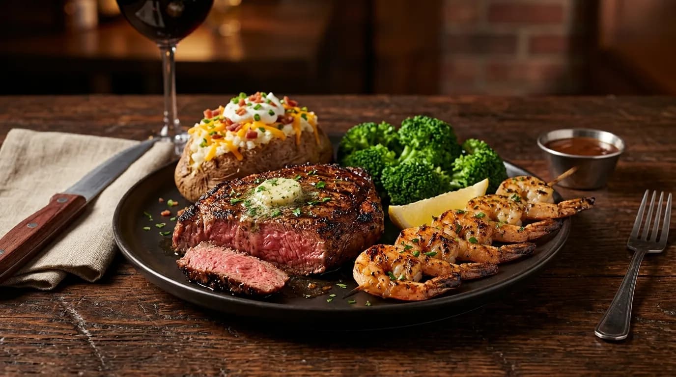 6 oz. Renegade Sirloin* with 8 ct. Redrock Grilled Shrimp - Grill Master Combos 6 oz. Renegade Sirloin* with 8 ct. Redrock Grilled Shrimp - Grill Master Combos at LongHorn Steakhouse